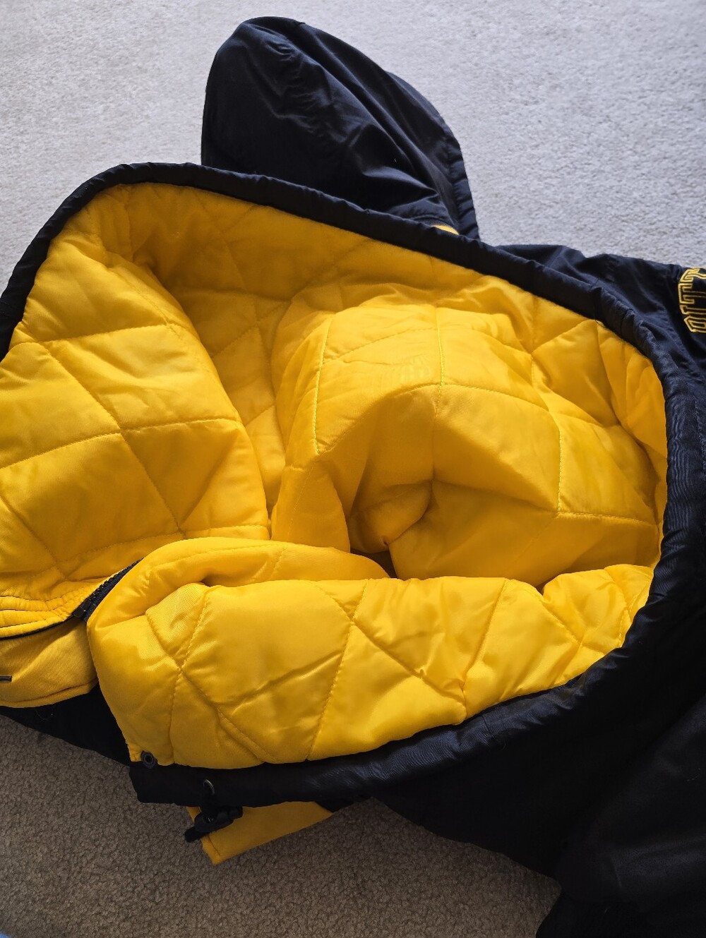 Vintage Starter NFL Pro Line Pittsburgh Steelers Hooded Puffer Jacket XL Rare - Picture 16 of 16
